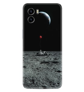 Vivo Y15S Y32 Y33S Y51 Y53S Kılıf Desemli Silikon Astronoot Red Baloon 1608