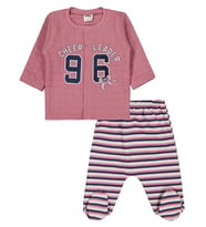 Civil Baby 96 Nakışlı 1-9 Ay Pijama Takımı - Pembe