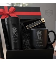 İsme Özel Kemal Atatürk Logolu Erkek & Kadın Lüks Hediye Seti - Çelik Termos Bardak Çakmak Kupa - Premium Hediye Paketli (Model 2)