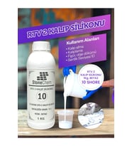 Yüksek Kalite 1. Sınıf RTV 2 Kalıp Silikonu 1 KG BEYAZ 10 SHORE