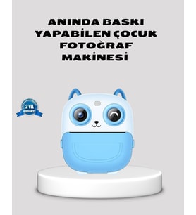 Mey İthalat® Çocuklar İçin Dijital Kamera Termal Yazıcı 48Mp Çift Kamera 1300Mah Batarya