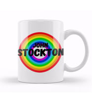 John Stockton  Basketball gifts Vintage Retro Rainbow Quotes For BOYS AND Ddad Kupa Bardak Porselen