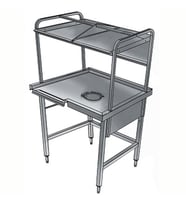 Electrolux Professional Bulaşık Kabul Tezgahı, 1 Sıyırma Hunisi, Basket Raflı, Sağdan Sola - 1000x800 Mm BHST1008R