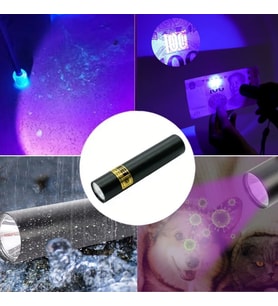 Mcg® Mini Cep Boy USB İle Şarj Olan Oje Kurutucu Sahte Para Kontol LED UV Mor Işık El Feneri
