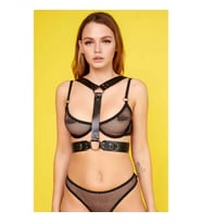 Şık Harness ve Bileklik Takım (Siyah)