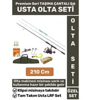 Premium Kullanıma Hazır Şık Taşıma Çantası Hediyeli Balıkçı Hobi Tam Takım USTA LRF OLTA SETİ 210 Cm