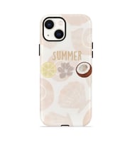iPhone 13 Vorian Çift Katmanlı Kılıf Coconut Summer Notes