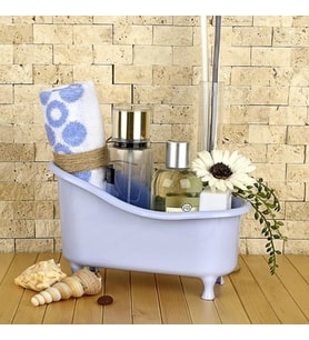 Dekoratif Mini Küvet Şeklinde Çok Amaçlı Banyo Düzenleyici Sepet