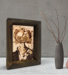 BK Gift Atatürk Temalı Dekoratif Doğal Masif Ahşap Çerçeve 15x20cm-41 (Beyaz)