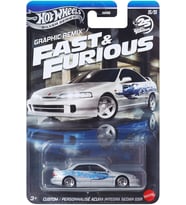 Hot Wheels Fast And Furious Graphic Remix Auto Acura Integra Sedan Gsr - Model Cast Ölçek 1:64 - Uzu (Çok Renkli)
