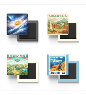 Buzdolap Magnetleri - Arjantin Buenos Aires - Argentina - 4'lü Set Magneti