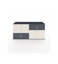 Hyperion Konsol 2 Raflı 6 Çekmeceli 4 Kapaklı 176x44x99 Antrasit-Antrasit/Aytaşı