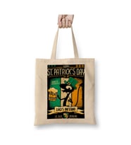 St. Patricks Day Disenchantment Beyaz Bez Çanta Uzun Saplı Alışveriş Çantası Plaj Çantası