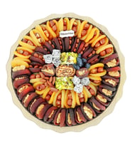 'Akşam Çayı'' Hediyelik Kuru Kayısı Meyve Tabağı 1,2 Kg No1   Bizim Yöre