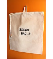 Büyük Boy Bread Bag Askılı Keten Ekmek Torbası 50x40cm