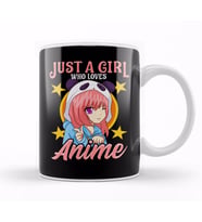 Cute & Funny Just A Girl Who Loves Anime Kupa Bardak Porselen