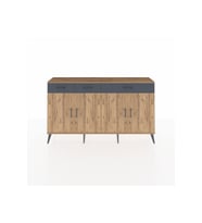 Arges Konsol 4 Raflı 3 Çekmeceli 4 Kapaklı 176x30x99 Çam-Çam/Antrasit