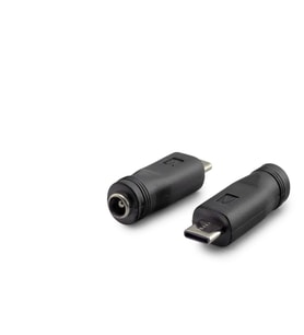 Notebook Adaptör Ucu Çevirici Type-C (M) To 5.5*2.5 (F) 10Lu Paket Siyah HDX1340 (Standart)