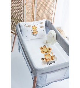 %100 Delux Pamuk Isme Özel 70x120 Park Yatak Nevresim Takımı