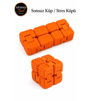 Sonsuz Küp Stres Küpü Renkli Küp - Petek Desenli