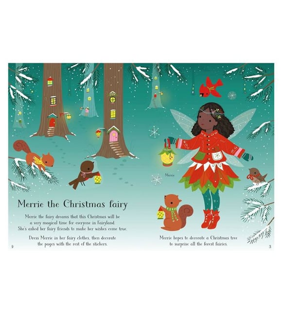 Little Sticker Dolly Dressing Christmas Fairy Usborne Publishing