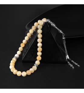 Aragonit Doğal Taş Tesbih 33lük - 8mm (Çok Renkli)
