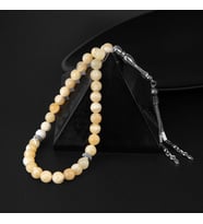 Aragonit Doğal Taş Tesbih 33lük - 8mm (Çok Renkli)