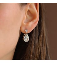 Damla Taşlı Sallantılı Sky Diamond Gümüş Küpe