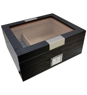 Falconetti Siyah Camlı Humidor Puro Kutusu rc62