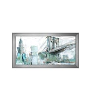 Soyut Şekiller Motifli Kanvas Tablo 80 x 110 cm Silver Çerçeve