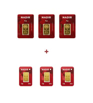 Nadir Gold 24 Ayar 18 Gram Külçe Altın (3 Adet 5 Gram Külçe Altın + 3 Adet 1 Gram Külçe Altın )