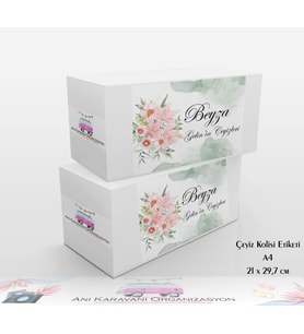 Çeyiz Kolisi Etiketi / A4 - 10 Adet