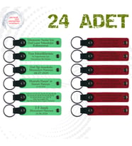 F Yeşili & Kırmızı, Düğün Misafirlerine Anlamlı Anı, 24’lü Set, Kişiselleştirilebilir Hediyelik