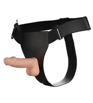 Lilitu Shop 19,4 cm Belden Bağlamalı İçi Dolu Titreşimli Strapon Dildo