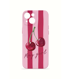 iPhone 15 Vorian İnce Kamera Korumalı Mika Kılıf Cherry Girl