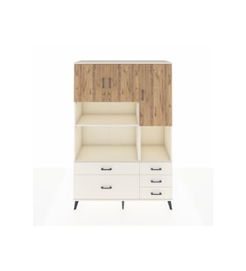 Hyperion Dolap 8 Raflı 5 Çekmeceli 3 Kapaklı 132x44x195 Aytaşı-Çam/Aytaşı
