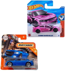 2 Araç Set - Hot Wheels '20 Dodge Charger Hellcat & Matchbox 2018 Dodge Charger (1/64)