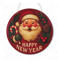 Noel Baba Kapı ve Duvar Süsü Happy New Year