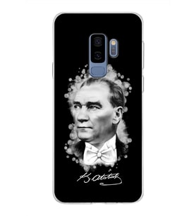 Samsung Galaxy S9 Plus Kapak Atatürk Tasarımlı Şeffaf Silikon Kılıf