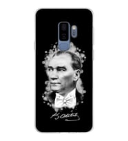 Samsung Galaxy S9 Plus Kapak Atatürk Tasarımlı Şeffaf Silikon Kılıf