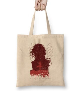 Attack On Titan Mikasa Ackerman Silhouette Bez Çanta Uzun Saplı