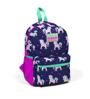 Minik Yuva Sırt Çantası Lacivert Pembe Unicorn Desenli İki Bölmeli  23334
