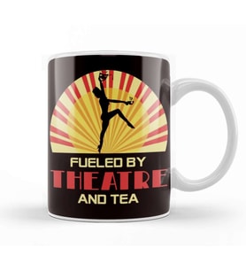 Fueled By Theatre And Tea Acting Broadway Theater Geek Fan Kupa Bardak Porselen