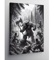 Kanvas Tablo Minotaur Ve Savaşçılar