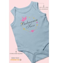 Babasının Kızı Baskılı Bebek Zıbını – Çıtçıtlı Body 8 Renk  %100 Pamuk Sıfır Kol (Bebek Mavisi)