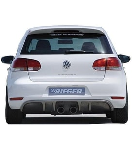 Volkswagen Golf Uyumlu 6 (2009-2012) Arka Tampon Eki - Difüzör (Plastik) (Karışık)