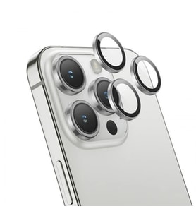 HOCO Crystal Clear iPhone 15 Pro-15 Pro Max HD 3D Metal Çerçeveli Kamera Koruyucu - SSSSSS9008-4
