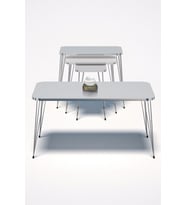 Zigon Sehpa Kr Ve Orta Sehpa Kr Set Gümüş Beyaz Tel