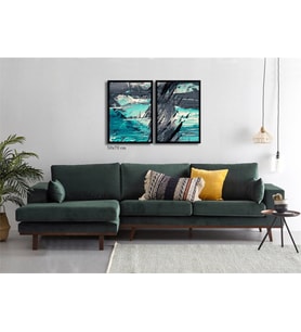 Çerçeveli Doku Efektli Tablo Seti 105x70 cm