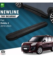 S-Dizayn Fiat Doblo 2 Uzun Şase NewLine Siyah Yan Basamak 223 Cm 2010-2023 A+ Kalite